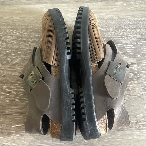 Birkenstock Betula Buckley Clog Size 5 Euro Brown Leather Mixed Media - Picture 8 of 11